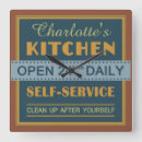 Search for funny kitchen clocks Typography