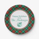 Search for plaid christmas plates Green