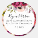 Search for floral round return address labels Boho