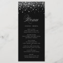 Search for black and silver wedding menus Script