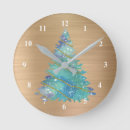 Search for gold and teal clocks Trendy