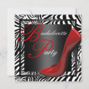Search for red black hen party invitations Zebra
