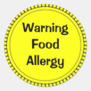 Search for allergy warning stickers Food