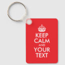 Search for keep calm rectangular key rings Red