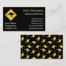 Search for warning business cards Yellow