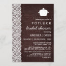 Search for burlap bridal shower invitations White lace
