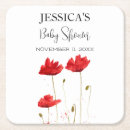Search for poppy flower coasters Watercolor