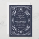 Search for navy and silver wedding invitations Vintage
