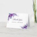 Search for purple wedding thank you cards Watercolor floral