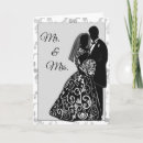 Search for bride and groom silhouette cards Elegant