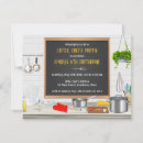 Search for kitchen party invitations Little chef