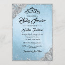 Search for blue and silver baby shower invitations Glitter