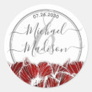 Search for grey red wedding stickers Floral