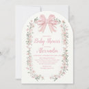 Search for pink bow baby shower invitations Preppy