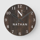 Search for rustic christmas clocks Monogrammed