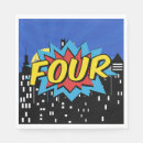 Search for cartoon birthday napkins Superhero