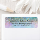 Search for purple and aqua return address labels Gold