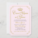 Search for once upon a time birthday invitations Gold