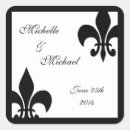 Search for fleur de lis wedding stickers Black and white