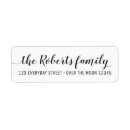 Search for family last name return address labels Simple
