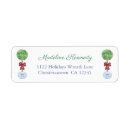 Search for red and green return address labels Watercolor