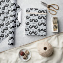 Search for mustache wrapping paper Black