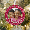 Search for double sided christmas tree decorations Family photo