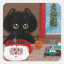 Search for black cat painting stickers Winter