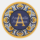 Search for blue and white tile stickers Initial