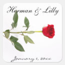 Search for long stemmed rose stickers Red