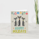 Search for retro cat christmas cards 1950s