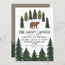 Search for bear 1st birthday invitations Boy