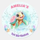 Search for turtle birthday stickers Pool party