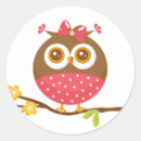 Search for cute pink cartoon bird stickers Owl