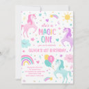 Search for pastel 1st birthday invitations Unicorn party