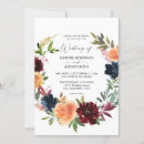 Search for burgundy and orange wedding invitations Modern