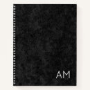 Search for black leather notebooks Monogrammed