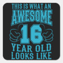 Search for 16th sixteen 16 years old stickers Boy