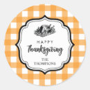 Search for orange gingham stickers Vintage