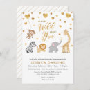 Search for golden baby shower invitations Safari