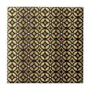 Search for black and gold geometric pattern tiles Chic