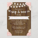 Search for rustic sip and see baby shower invitations Pink
