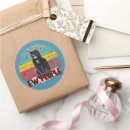 Search for retro cat stickers Black cat lover