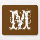 Search for initial m mouse mats Monogrammed