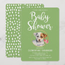 Search for puppy dog baby shower invitations Green