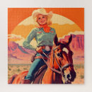Search for cowgirl horse puzzles Western