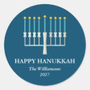 Search for hanukkah menorah stickers Blue