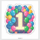 Search for happy 1st birthday stickers Colourful