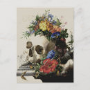 Search for floral skull postcards Vintage