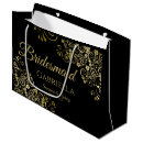 Search for black and gold gift bags Bridesmaid